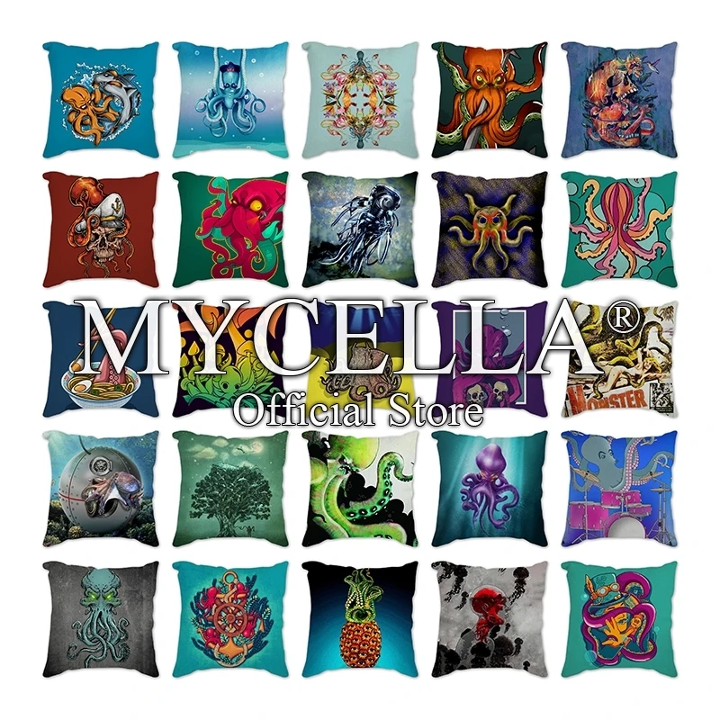 

Подушка 1 шт., Полиэстеровая наволочка-осьминог