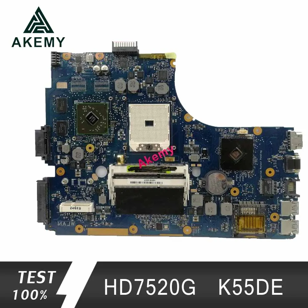 Akemy для For Asus K55DR K55DE материнская плата с HD7520G дискретной видеокартой | Компьютеры и