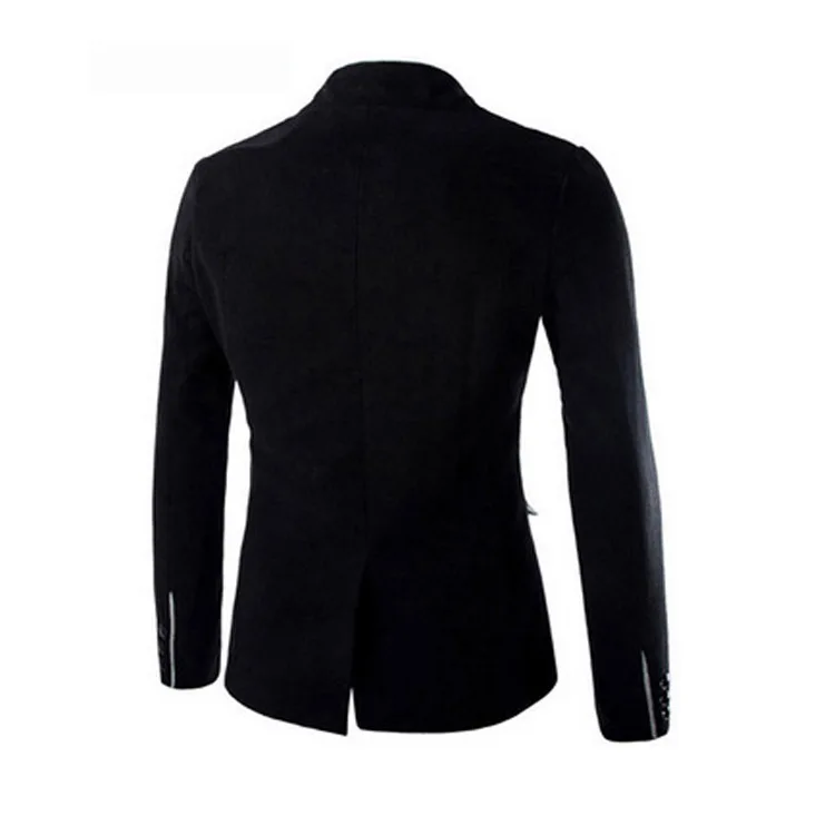 Мужской костюм Чжуншань Повседневный шерстяной маленький пиджак с воротником