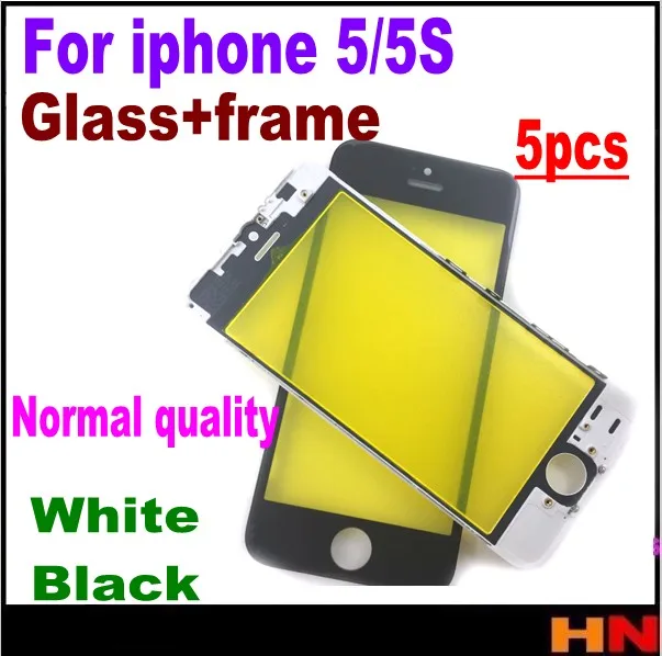 5 шт. запасные фронтальные сенсорные ЖК экраны с рамкой для iphone 5s|Сенсорные панели
