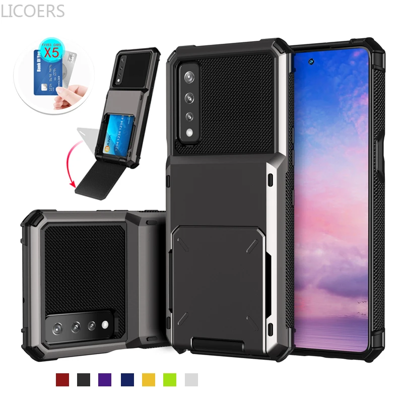 

Wallet Stand Case for LG Stylo 7 5G Foldable Credit Card Slot Holder Phone Cover Anti-fall All-inclusive Armor Shockproof Shell