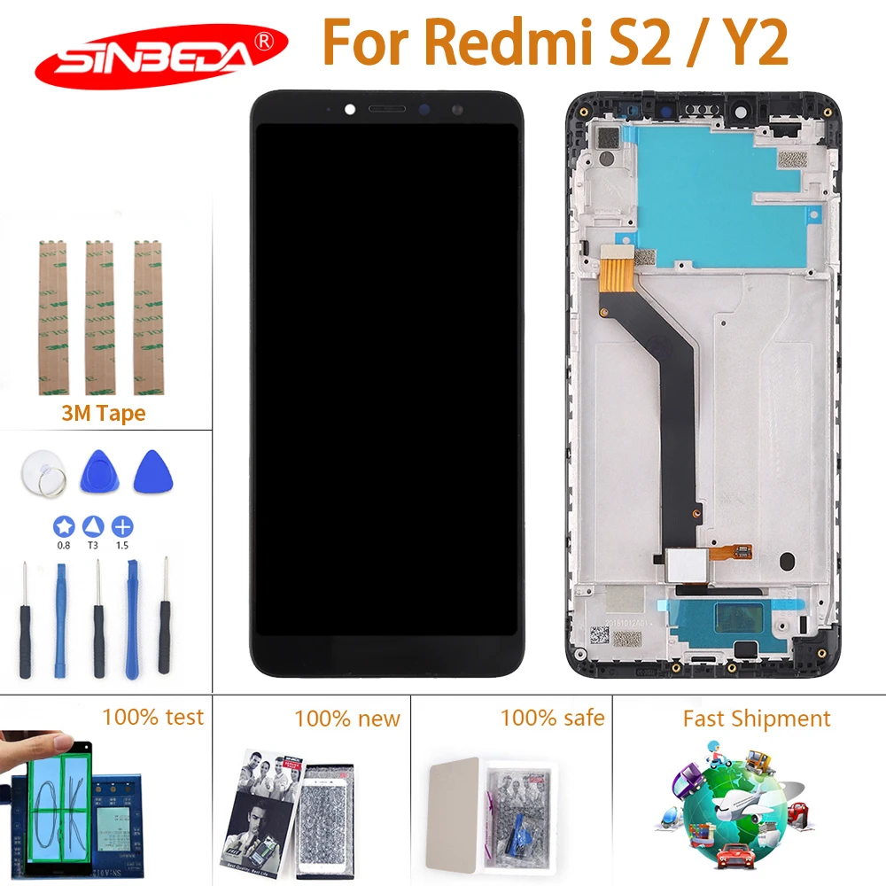ЖК дисплей 5 99 &quotдля Xiaomi Redmi S2 Y2 сенсорный экран с дигитайзером и рамкой для