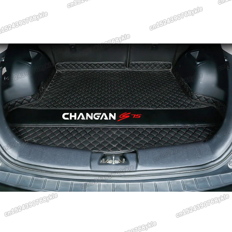 

leather car trunk mat cargo liner carpet for changan cs75 2014 2015 2016 2017 2018 2019 2020 2021 2022 rear boot accessories
