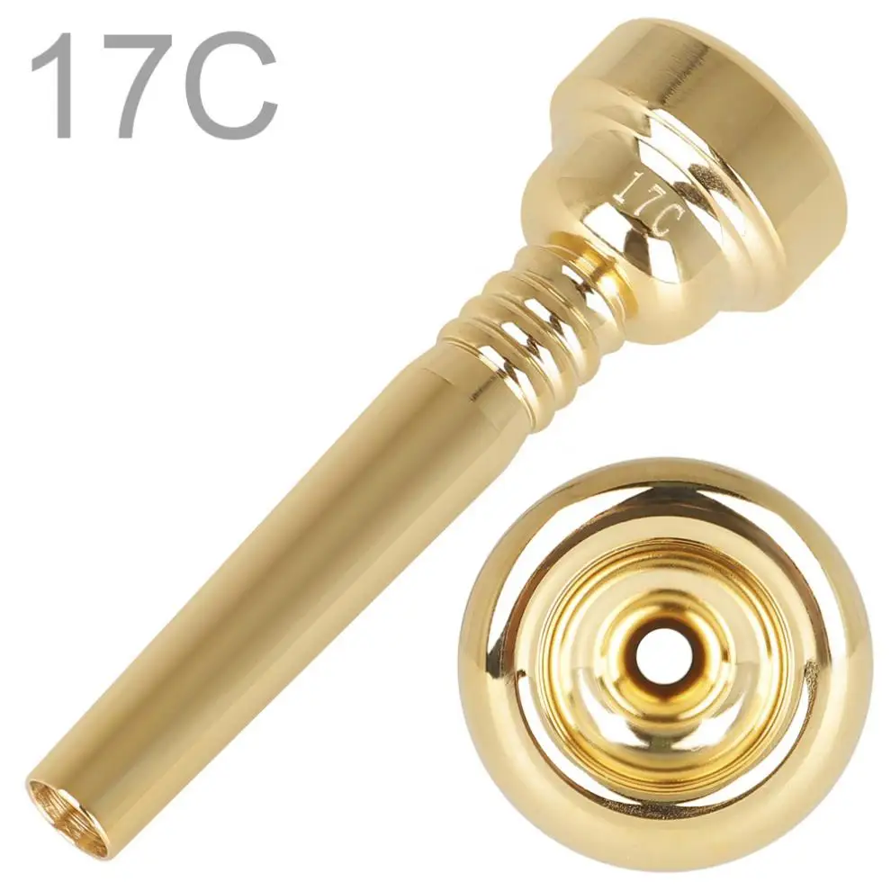 Bocchino per tromba 17C bocchino per tromba professionale in ottone placcato in oro con strumenti a fiato a tono ricco