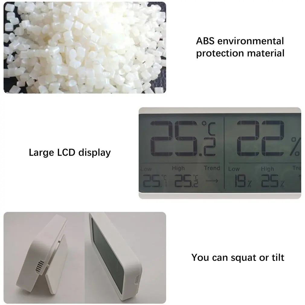 

Indoor And Outdoor Digital Thermometer Hygrometer LCD Display Precision Thermometer Hygrometer With Magnet