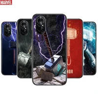 thor hammer clear phone case for huawei honor 20 10 9 8a 7 5t x pro lite 5g black etui coque hoesjes comic fash design