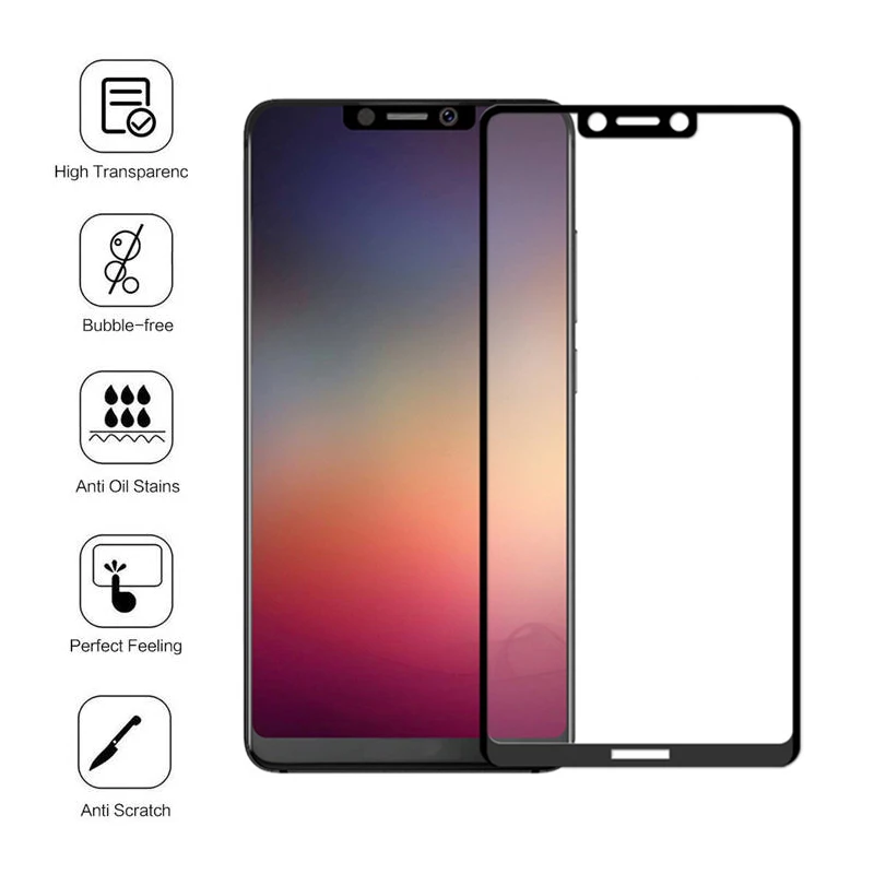 9D Tempered Glass For Sharp Aquos S2 Screen Protector S3 Protective Film Full Cover Anti Scratch | Мобильные телефоны и