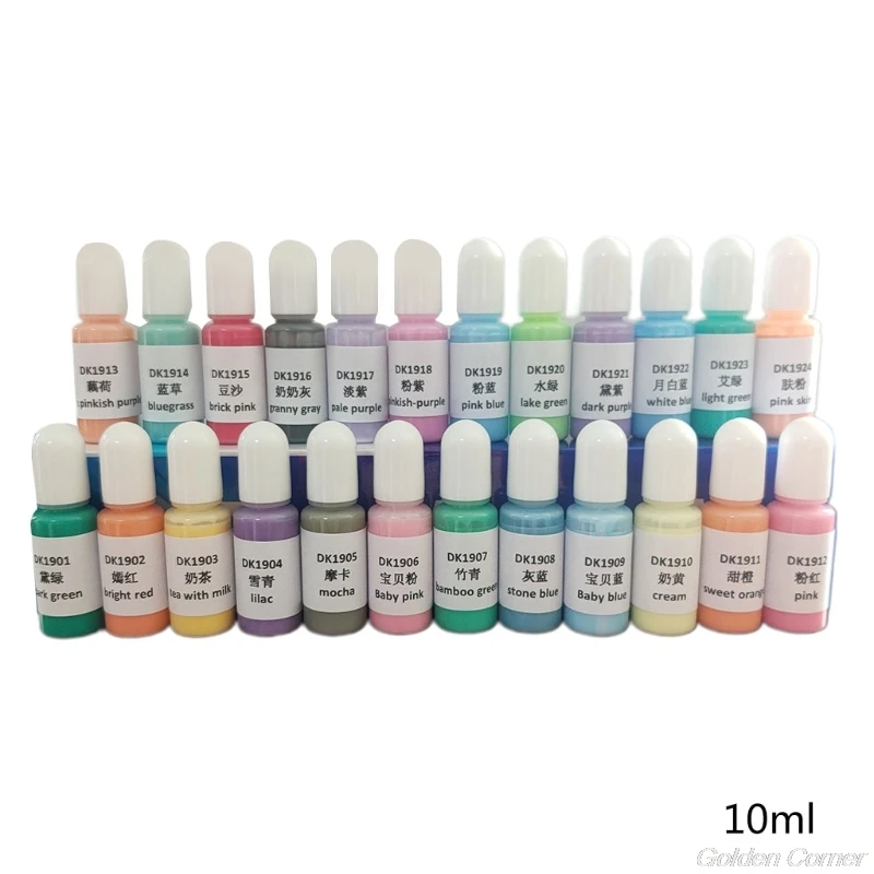 24 Colors Crystal Epoxy Pigment UV Resin Dye DIY Colorant Art Crafts Coloring Drying Color Mixing Liquid N19 20 Dropshipping