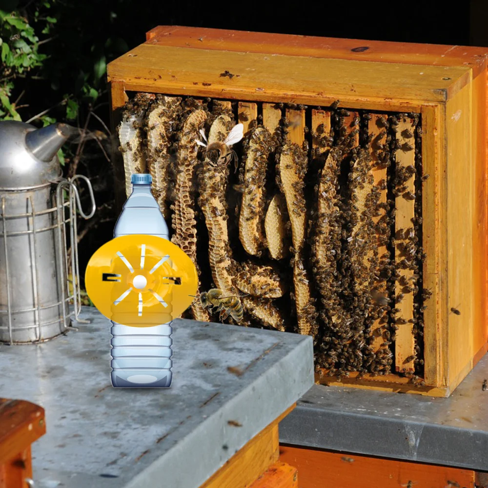 

10Pcs Creative Beehive Bee Trap Beekeeping Tool Beekeeping Supplies (Yellow)