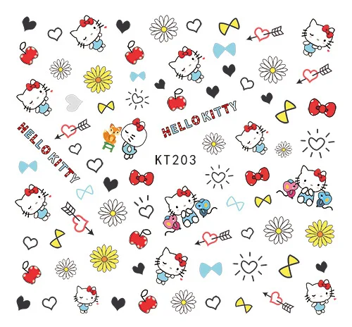 5pcs Sanrio Hello Kitty Nail Decal 3D Kids Cartoon Fruit Sticker | Other Headwear