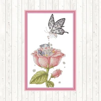 joy sunday cross stitch flowers counted printed canvas sets for embroidery cross stitch 14ct dmc diy hand crafts for needlework