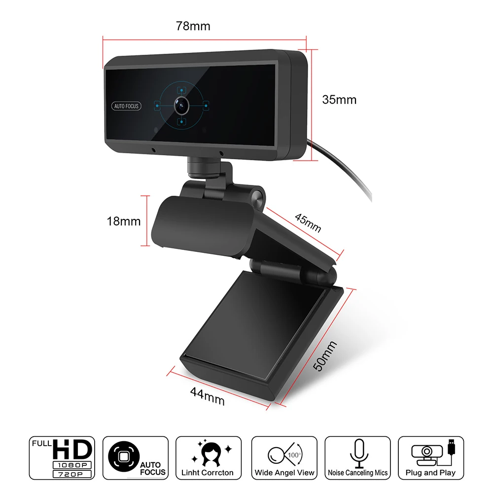 Веб-камера USB Full HD 1080P 30 кадров/с 5 м пикселей встроенный микрофон автофокус