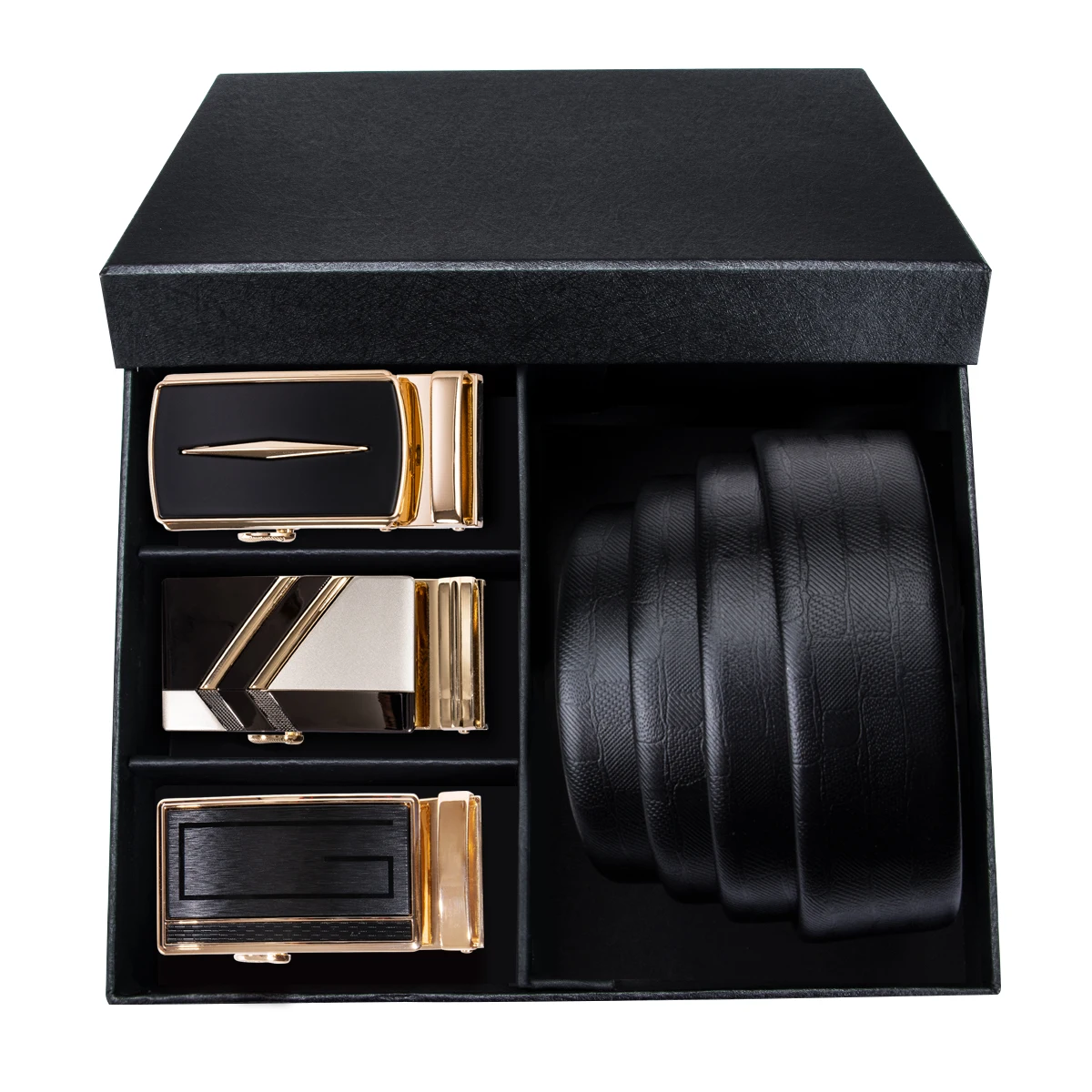 Ремень мужской кожаный в коробке модный ковбойский пояс из натуральной кожи цвет