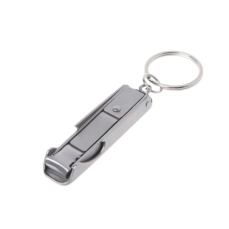 

2 in 1 Nail Clipper Bottle Opener EDC Pocket Tool Nail File Keychain For Travel