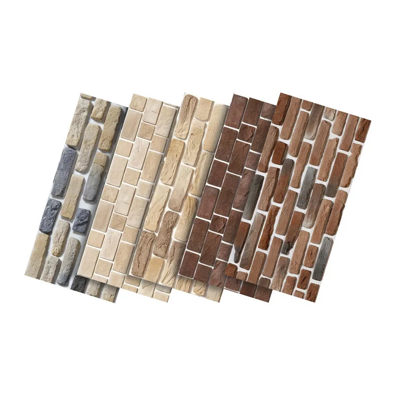 

3D Waterproof Brick Flooring Tile Sticker Removable Self-adhesive Wall Stickers Kitchen Bathroom Decor 30X60cm/11.8"X23.6