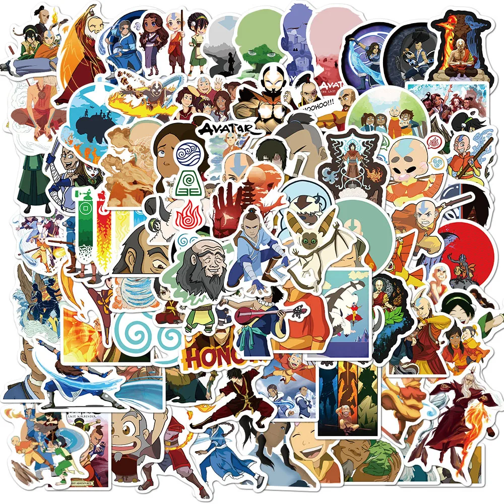 

10/50/100pcs Avatar The Last Airbender Stickers Anime Cartoon Sticker Funny DIY Luggage Laptop Skateboard Bike Sticker