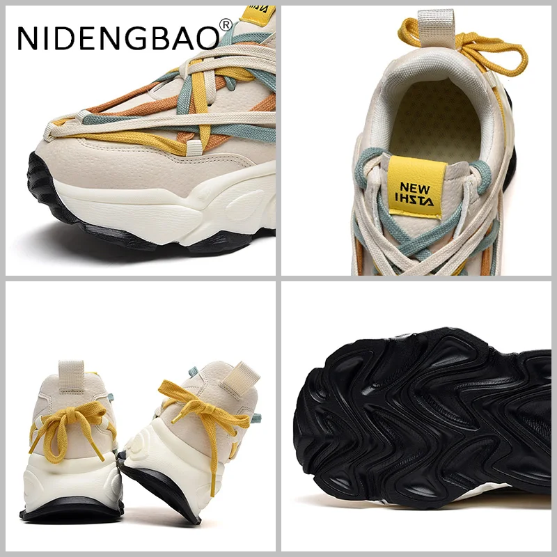 Fashion Unisex Platform Shoes 2021 Men Women Chunky Sneakers Street Style Heighten Breathable Luxury Outdoor Running Sports Shoe