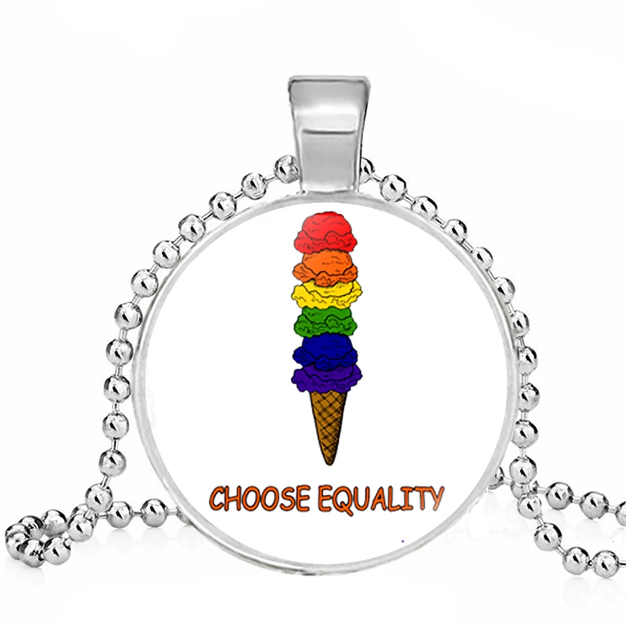 LGBT ожерелье s Bi Pride для лесбиянок гей подарки стеклянный кабошон ювелирные