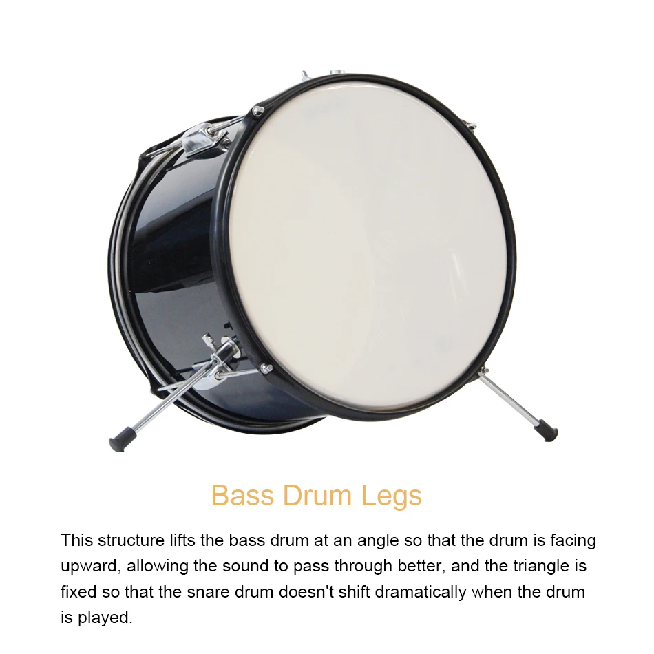 12 inch Kids Drum Set - Kit w/ Drums Drumsticks Seat Musical Instruments Age 5 Real 3 Pieces | Спорт и развлечения