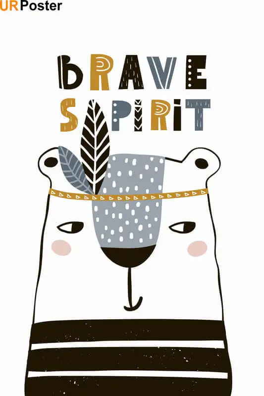 

Kids Illustration Art Print Cute Painting Canvas Poster Cartoon Bear Picture Child Baby Bedroom Wall Art Print Home Decor