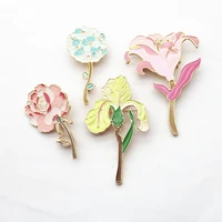 oil painting plant brooch retro literary and artistic temperament national color natural fragrance flower clusters