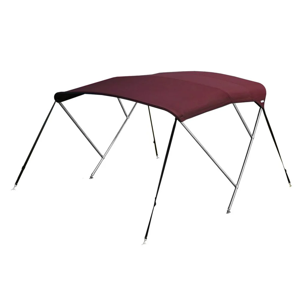 Oceansouth Stainless Steel 3 Bow Bimini 25mm 316 Tube Heavy-Duty Boat-cover Top Canopy Water Sun proof UV Protection Maroon | Автомобили и