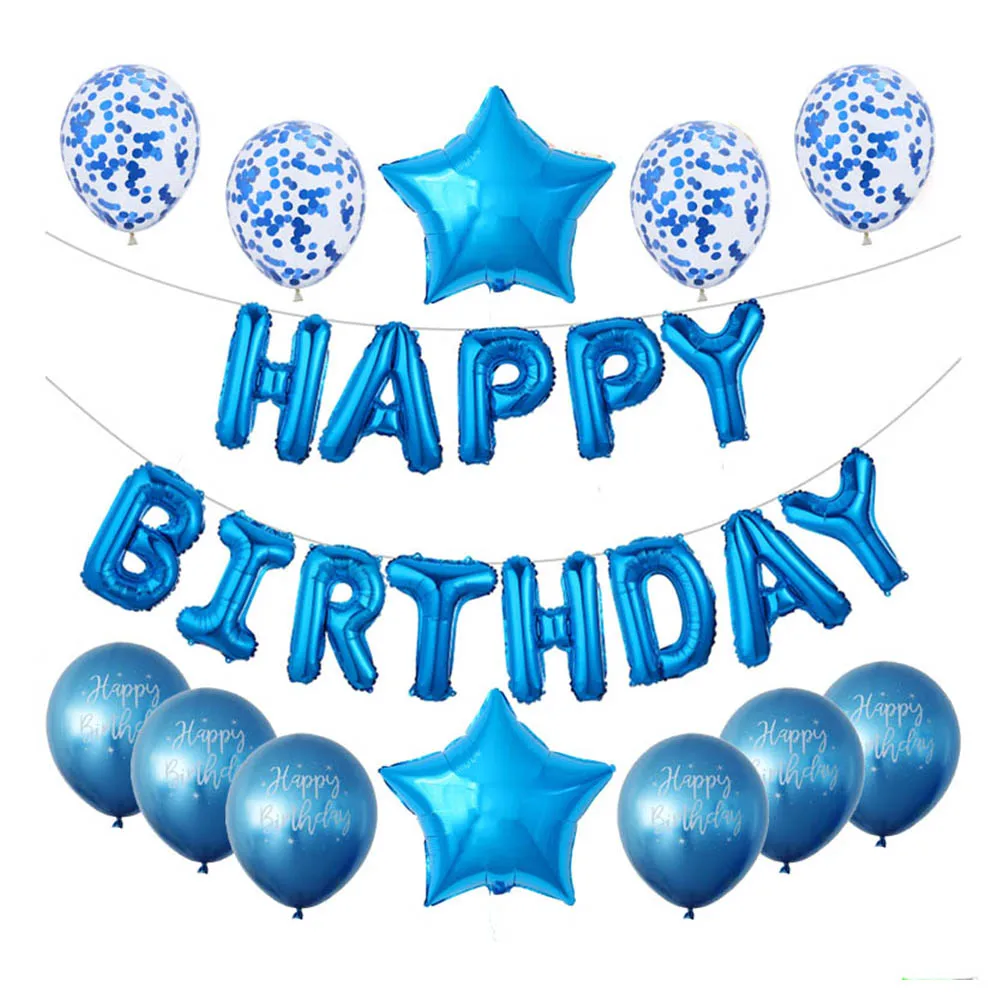 16 inch Letters HAPPY BIRTHDAY Latex Balloons Happy Birthday Party Decoration Kids Alphabet Air Baby Shower Supplies | Дом и сад