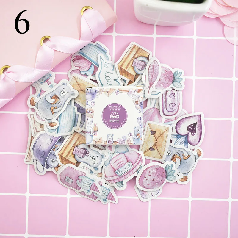 6 40 шт. милые канцелярские наклейки s Kawaii КИТ наклейка s пуля бумага для журнала наклейка для малыша DIY Скрапбукинг ежедневник, альбомы - Цвет: 6