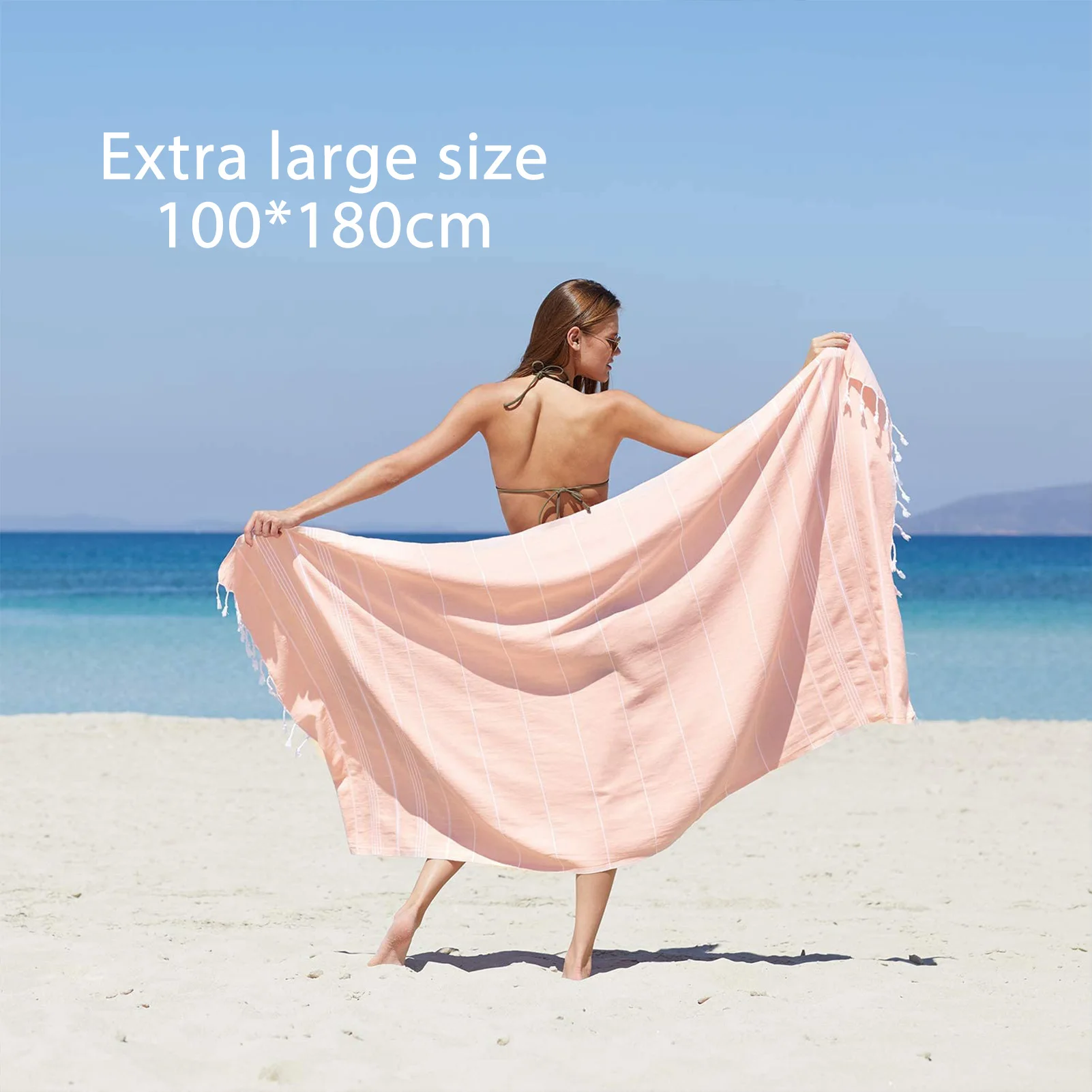 Пляжные полотенца из 100% хлопка с кисточками большие банные для плавания серфинга