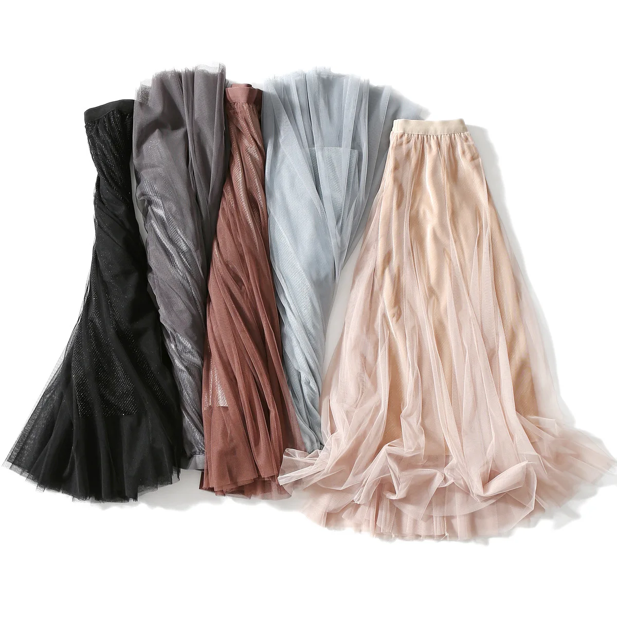 Женские осенние сексуальные кружевные плиссированные длинные юбки для дам