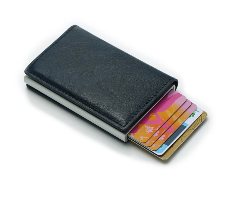 RFID визитница мужские кошельки сумка для денег Мужской винтажный черный короткий кошелек маленький кожаный бумажник мини кошельки тонкий