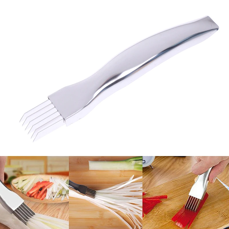 

Kitchen Onion Knife Cutter Graters Vegetable Tool Multi Chopper Sharp Stainless Shredded Green Onion Knife Cut Slicer