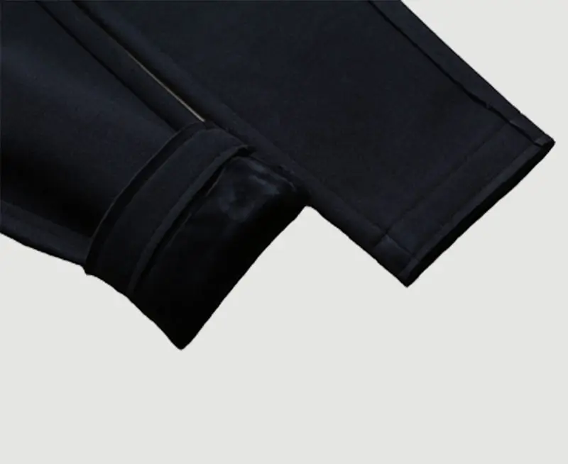 black plus velvet Зимние женские штаны с высокой талией, бархатные утепленные шерстяные шаровары, элегантные офисные шерстяные теплые штаны, женские длинные брюки C5988 - Цвет: black plus velvet