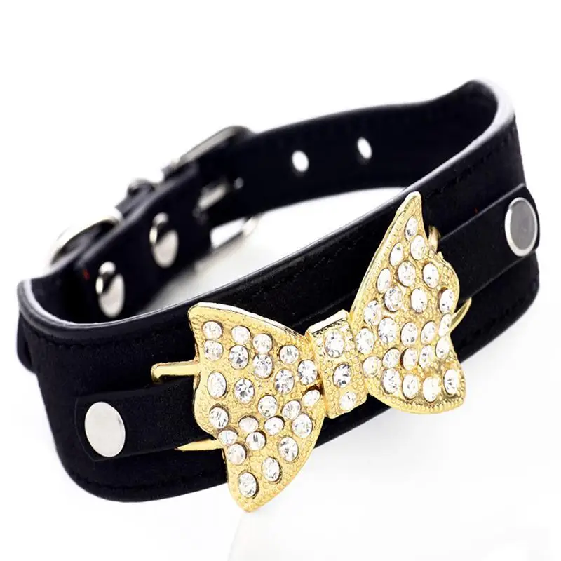 HiMISS Стразы Диаманте бабочка галстук-бабочка для животных воротник с