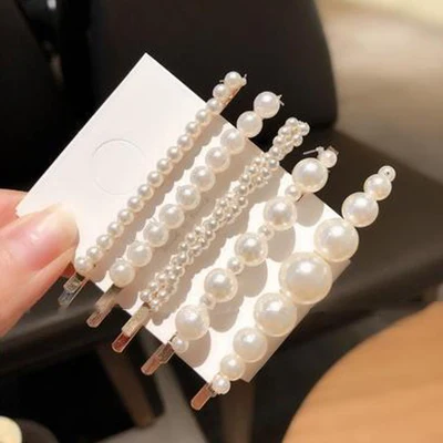 5 шт./компл. женские модные жемчужные геометрические заколки для волос Женская