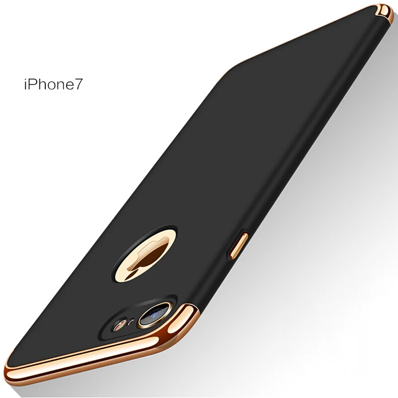 Чехол для iPhone 7 8 Plus, роскошный Ультратонкий жесткий защитный чехол Mofi 3 в 1, черный чехол для задней панели Чехол для iPhone 7 8 Plus