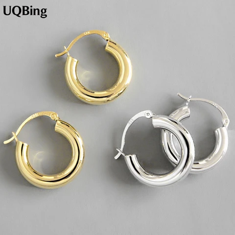 Женские круглые серьги-кольца, золотистого/серебристого цвета, 925