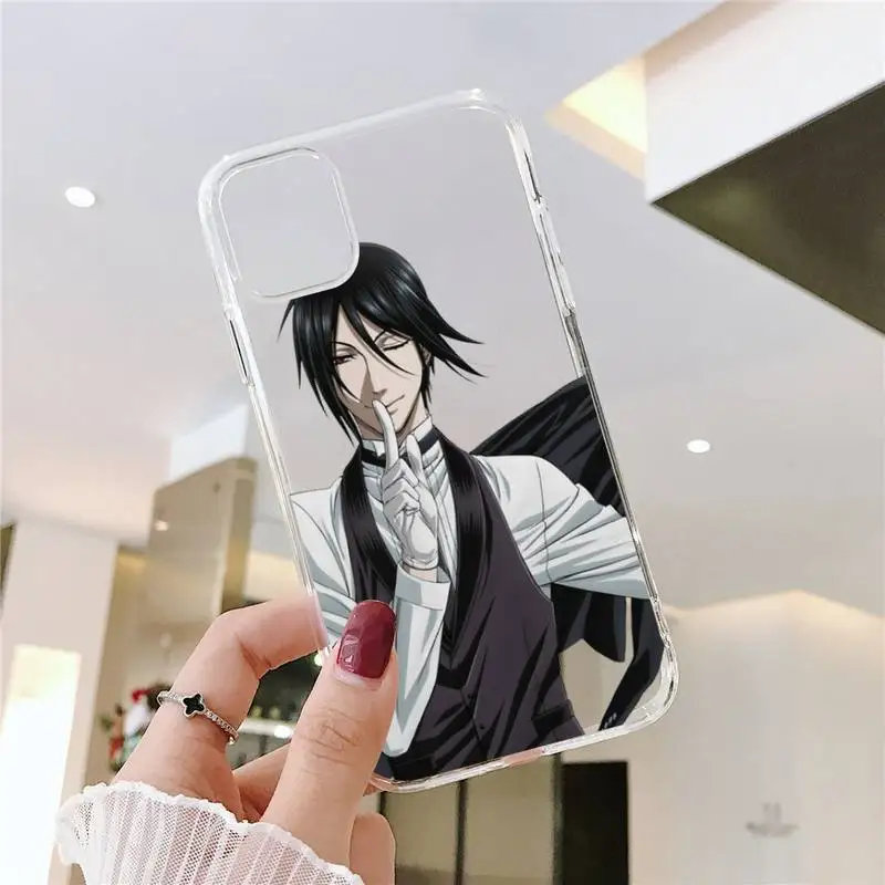 

Black Butler anime Phone Case Transparent soft For iphone 5 5s 5c se 6 6s 7 8 11 12 plus mini x xs xr pro max