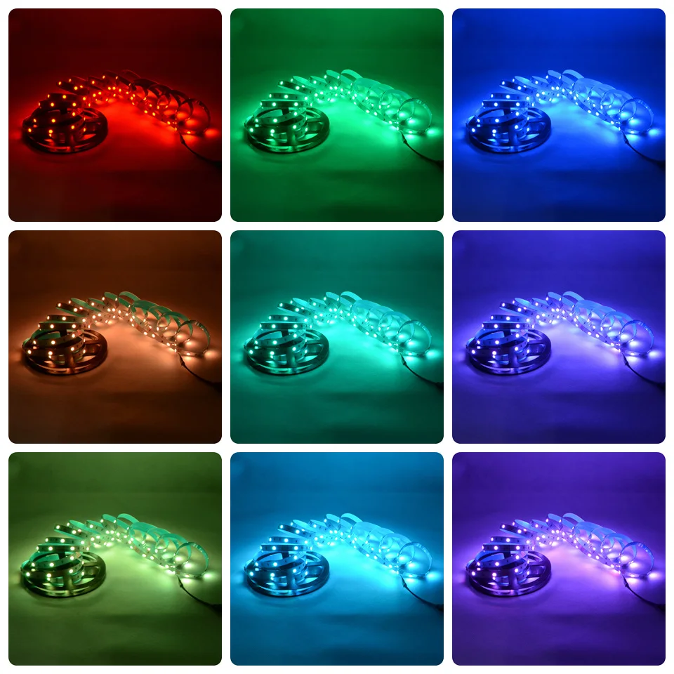 светодиодная лента 10 м 5050SMD RGB полосы Cutable светодиодный ТВ Подсветка Гостиная