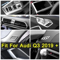 matte whole interior accessories fit for audi q3 2019 2022 gear shift knob cover trim air conditioning outlet vent decoration