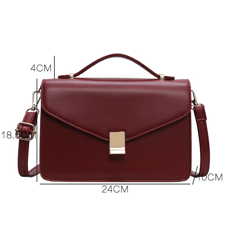 Youda Мода стиль сплошной цвет PU материал Женская классическая сумка через плечо