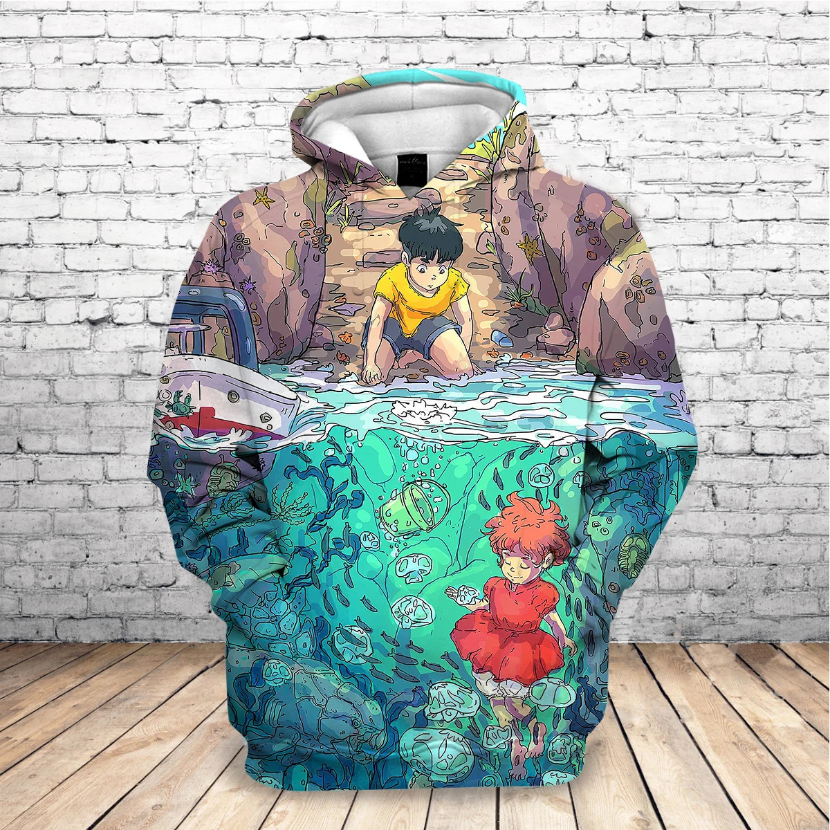 Новинка 2019 толстовка с капюшоном модные пуловеры и 3D принтом понё на заказ