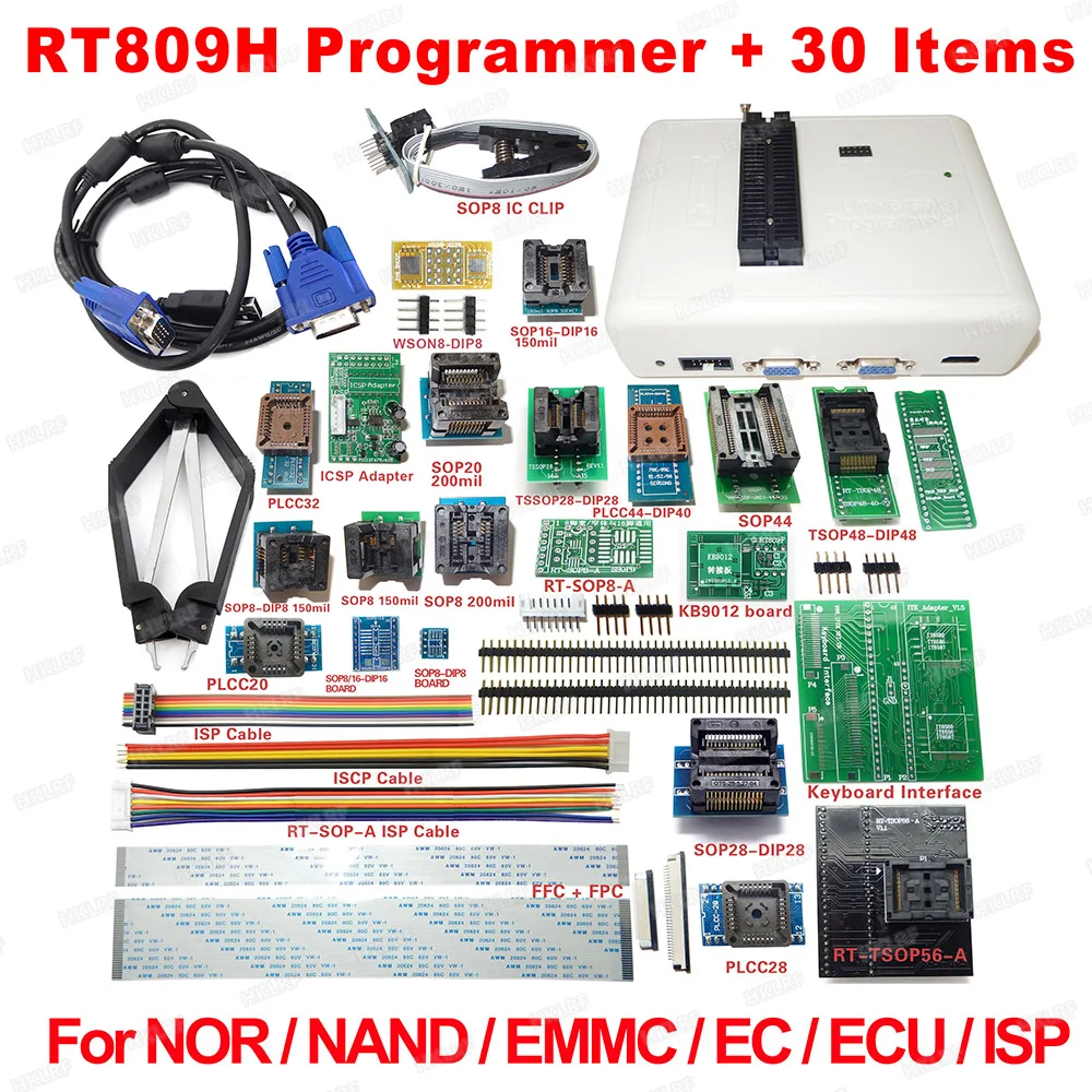 Новое программное обеспечение оригинальный RT809H + 30 элементов EMMC-Nand FLASH