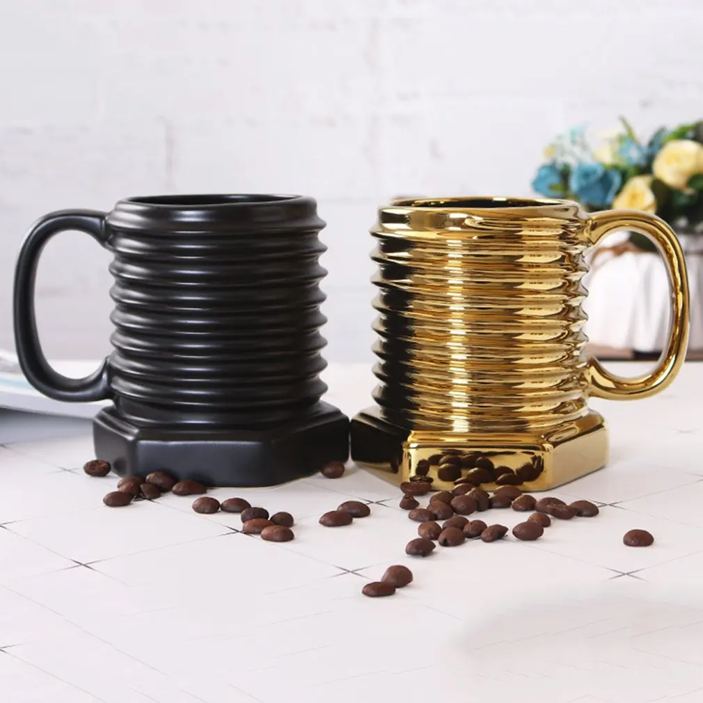 Керамическая кружка с винтовым узором креативная Подарочная для кофе чашка