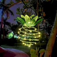 solar light led pineapple shape hanging light outdoor waterproof garden garden park path corridor lawn fence decorative lighting