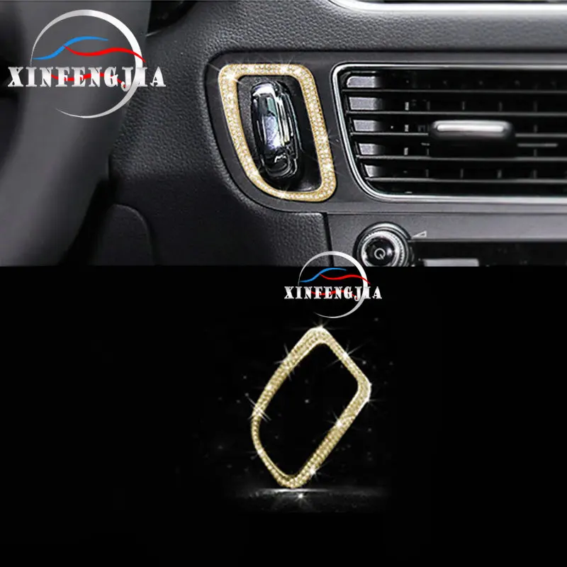 

For Audi Q5 09-2017 Crystal Style Key Engine Start Hole Frame Cover Trim