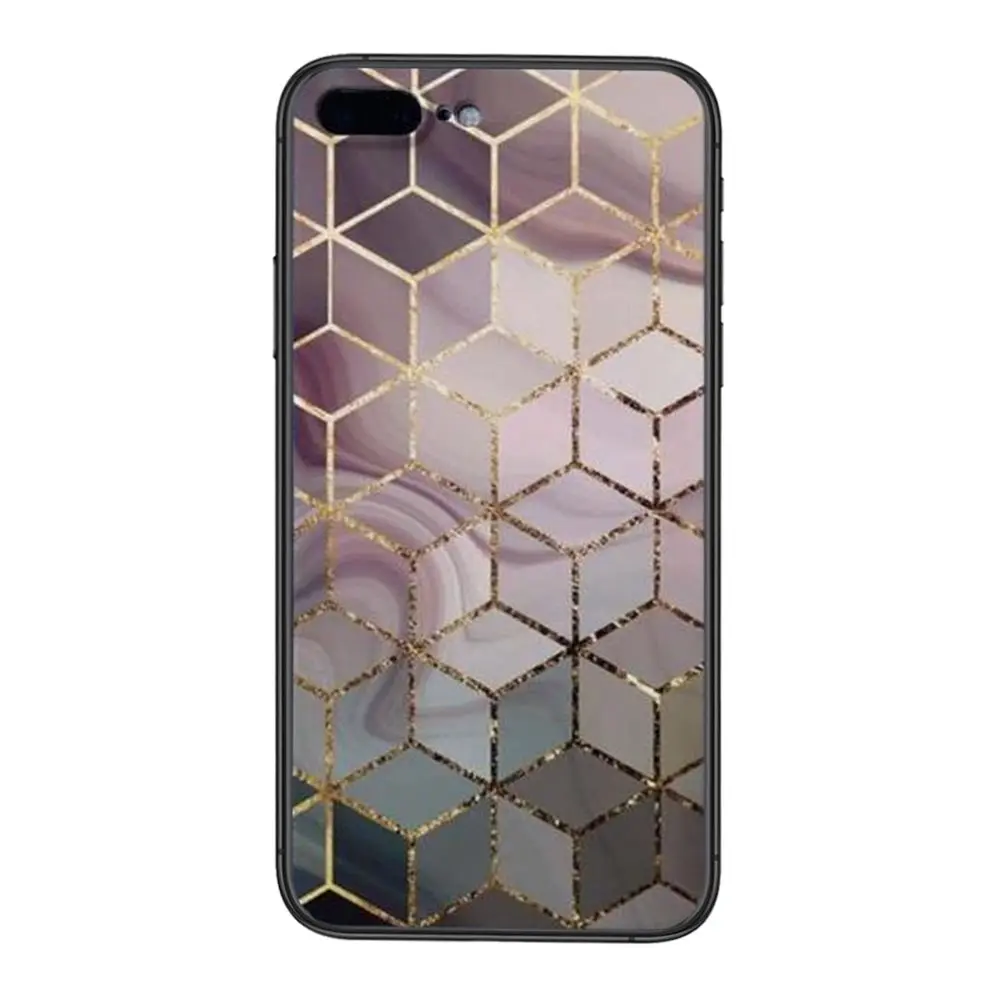 Для Apple iPhone 11 12 Pro Mini XS Max XR X 8 7 6 6S Plus 5 5S SE марокканская плитка Черная задняя Красивая