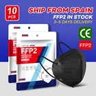 10-100 шт Одноразовые черные FFP2 KN95 маска респиратор Тканевая маска для лица Mascarilla маски для защиты от вирусов FPP2 одобренный маски
