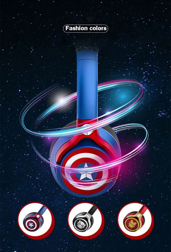 MARVEL The Avengers беспроводные наушники blutooth Limited EditIron Man Капитан Америка пантера Игровые наушники для ПК мобильный телефон
