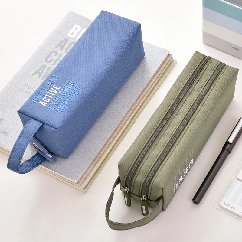 1 шт. Cteative Большой Вместительный школьный Чехол Карандаш s сумки тканевый чехол